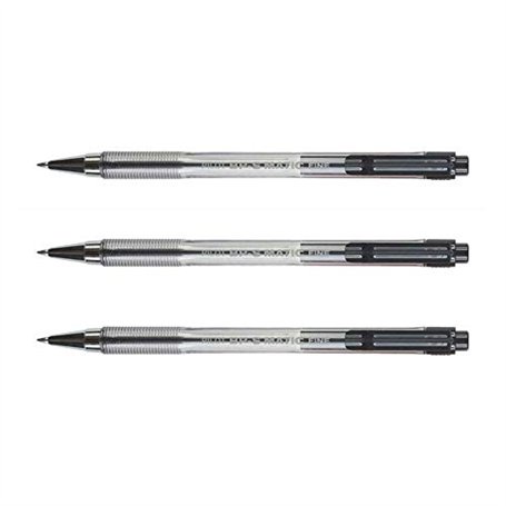 PILOT Lot de 3 Stylos Bille Rétractable BPS-Matic Pointe Fine Noir