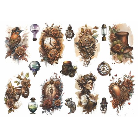 Papier de riz Steampunk