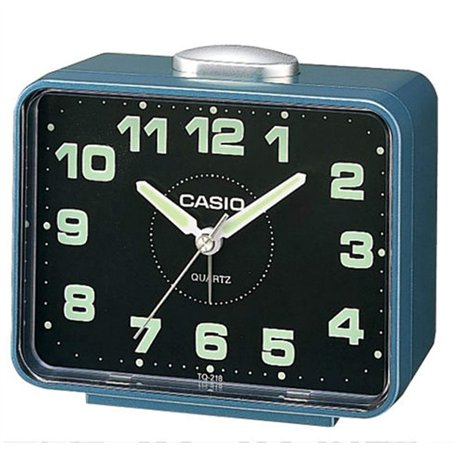 Casio - TQ-218-2EF - Réveil - Quartz Analogique - Alarme répétitive Bleu