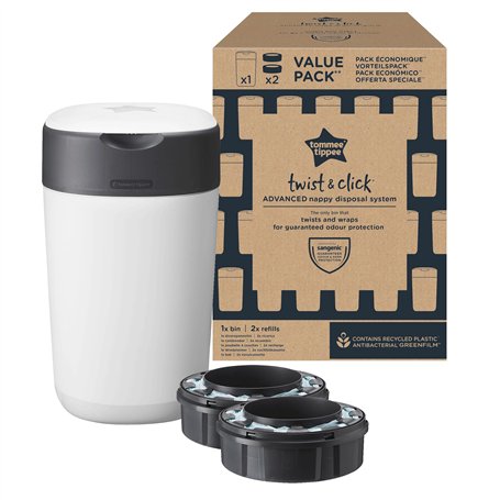 Tommee Tippee Poubelle à couches Twist & Click