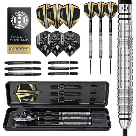 Harrows Jeu de fléchettes Combat 90 % tungstène pointe en acier I 21 g à 30 g Tous poids disponibles I énorme lot de 17 pièces a