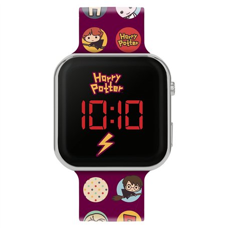 Accutime Harry Potter HP4155 Montre numérique LED pour enfants avec bracelet en silicone rouge