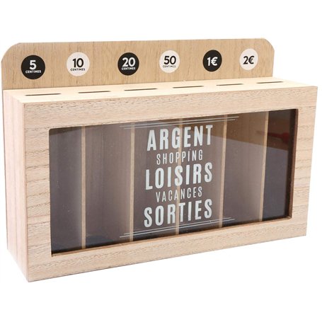 Sil Tirelire compartimentée Shopping 30x20 cm