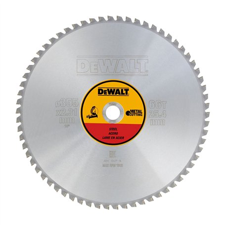 DEWALT- Lame de scie stationnaire 355 x25.4 x66D pour acier - DT1926-QZ
