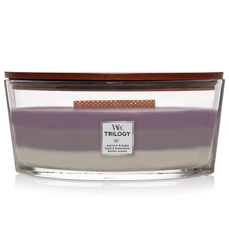 WoodWick Ellipse Trilogy bougie parfumée avec mèche crépitante