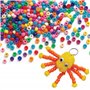 Baker Ross Pack économique de Perles colorées (Lot de 600) - Matériel créatif pour Enfants et Adultes EC1588