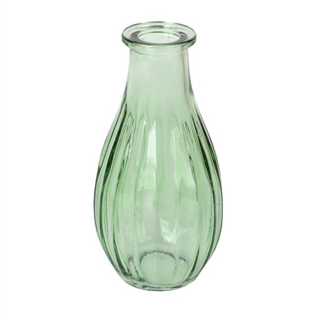 Talking Tables Vase Soliflore en Verre Vert pour Fleurs Décoration Élégante Centre de Table Mariage Rebord de Fenêtre Fêtes Jard