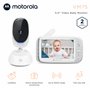 Caméra de surveillance pour bébé Motorola Nursery VM75 - Moniteur pour bébé avec unité parentale de 5 pouces - Caméra pour bébé