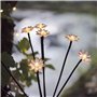 Lights4fun Balise Solaire en Forme de 8 Fleurs à Piquets Amovibles avec LED Blanc Chaud Lampe Solaire de 67 cm Décoration pour J