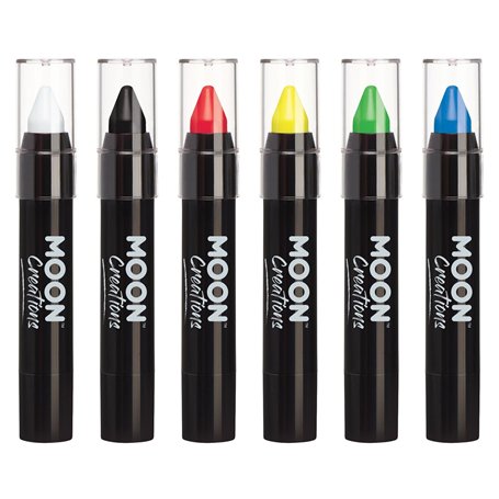 Moon Creations Crayons pour le corps en bâton de peinture pour le visage | Peinture résistante à la sueur et à l'eau | Sans crua