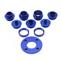 KATSU Kit de Guide de Routeur 10 Pièces 10-30mm Métrique Kit de Guide de Modèle de Routeur en Alliage d'Aluminium avec Adaptateu