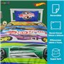 Character World Hot Wheels Parure de lit Simple sous Licence Officielle Beast Design | Parure de lit réversible Double Face avec
