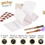 Harry Potter Coffret Papier à Lettre Poudlard Stylo Baguette Magique Bloc Note Enveloppes Stickers Sceau Tampon, Cadeau Harry Po