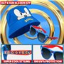 SONIC THE HEDGEHOG Bob Enfant Ensemble Bob Garcon Fille et Lunettes de Soleil Enfant UV400 Casquette Chapeau Plage Enfant Protec