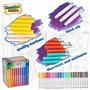 KreativeKraft Feutres Coloriage Enfants Pochette 120 Feutres Coloriage Lavables Pointe Large Couleurs Assorties Coffret