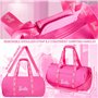 Barbie Duffle Bag, Sac de Voyage Spacieux avec Poches Zippées - Cadeau Fille