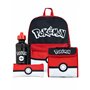 Pokemon Ensemble Sac d'école 4 pièces | Set de Sac à Dos et Sac à Lunch avec étui à Crayon et Bouteille d'eau | Sac à Dos pour E