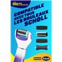 Scholl Coffret Râpe Électrique 2 en 1 Exfoliante et Lissante, Élimine les Callosités et 2 Rouleaux de Remplacement, Pratique et