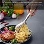 Cozlly Pinces à Spaghetti, pince de service à pâtes en acier inoxydable, Pinces en Forme de Peigne, mesure spaghetti avec 4 trou