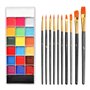 20 Couleurs Peinture Corporelle pour Le Visage Palette Maquillage pour Enfants et Adultes Peinture Artistique Lavables pour Carn