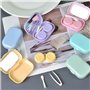 Dokeno Étuis à lentilles, 6 étuis à lentilles de Contact Portables avec Pince à épiler, Mini Boîte pour Lentilles, Coloré Étui d