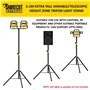 SabreCut SCLEDTRIPB Trépied télescopique extra haut à hauteur variable de 2,1 m pour lampe de travail projecteur de site équipem