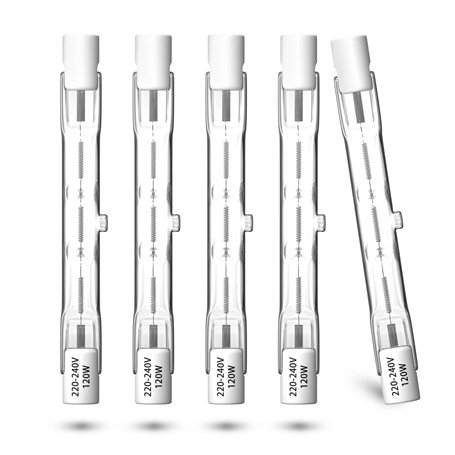 DoRight 120W R7s 78mm Ampoules Halogènes Linéaires Blanc Chaud 2800K 1885lm Gradable J118 Projecteur Halogène Linéaire à Double