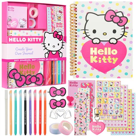 Hello Kitty Kit Journaling Kit DIY Enfant Ado Fournitures de Loisirs Créatifs Carnet de Notes A5 Autocollants Notes Autocollante