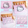 Hello Kitty Taie d'oreiller en Satin 48x66 cm pour Femme Fille et Ado, Taie Oreiller Satin pour Cheveux et Soins de la Peau, Acc