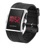 DIGIFLEX Luxueuse Montre Noire Sport Digitale Homme à LED Rouge