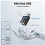 KiWiBiRD Hub USB Mini avec Multi Ports (1x USB 3.0, 2X USB 2.0), Adaptateur d'extension de répartiteur USB pour Ordinateur Porta
