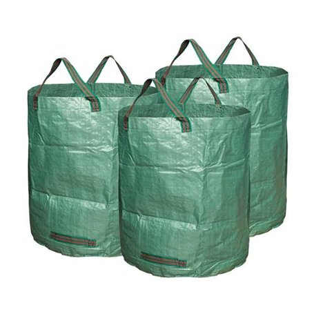 Ram® Sacs à déchets de jardin très résistants – 272 litres – 3 sacs – Poignées industrielles et tissu – Sacs à déchets verts – R