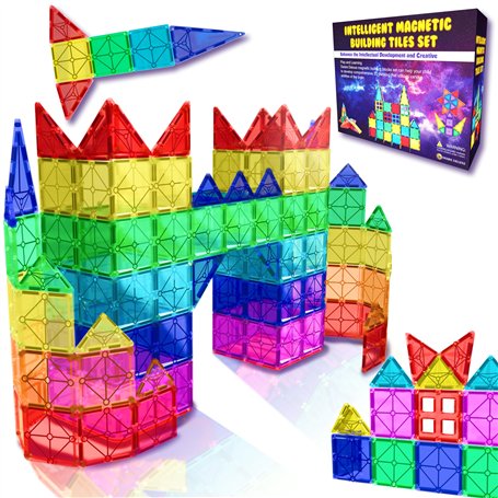 Desire Deluxe Ensemble de Blocs et Briques Magnétiques de Construction - Jouet éducatif pour Enfants