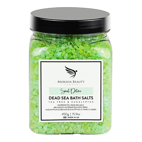 Sels de Bain pour Bain de Pieds de la Mer Morte aux Huiles d’Arbre à Thé et d’Eucalyptus Made In U.K [450g] 100% Naturels - Lutt