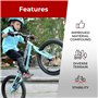 Fincci Lot de pneus de vélo pliables de 20 x 1,95 pouces avec chambre à air Schrader, pneus 53-406 pour enfants, adolescents et