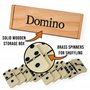 Dominos traditionnels | Dominos de luxe dans un étui en bois pour jeux de société pour enfants et adultes