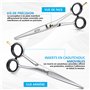 Ciseaux Coiffure Professionnels Par GTEX - 6,5 Pouces Ciseaux de Coiffure en Acier Inoxydable à Haute Teneur en Carbone - Ciseau