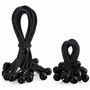 Belle Vous (Lot de 50) Tendeur Elastique Boule Noir Très Résistant - 2 Tailles - Attaches Boule Elastique - Tendeur Bache