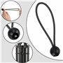 Belle Vous (Lot de 50) Tendeur Elastique Boule Noir Très Résistant - 2 Tailles - Attaches Boule Elastique - Tendeur Bache, Campi