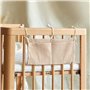 Sac Rangement pour Lit Bébé, Sac de Rangement Suspendu, Suspendu Organisateur de Couches, Rangement Suspendu Lit Bebe avec 2 Poc