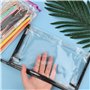 24 x 15.5 x 6 cm Sac Cosmétiques en PVC Trousse de Toilette Transparente Trousse Avion e