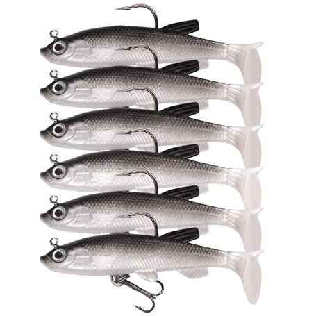 Vesaneae 6pcs Leurres Souples de Pêche
