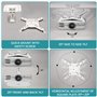BELLE VOUS Support Plafond Videoprojecteur Universel Blanc - Supporte 23 à 35 cm & 8 kg - Support Mural Videoprojecteur en Allia