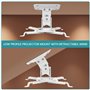 BELLE VOUS Support Plafond Videoprojecteur Universel Blanc - Supporte 23 à 35 cm & 8 kg - Support Mural Videoprojecteur en Allia