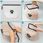 BELLE VOUS Grand Sac Conteneur de Croquettes pour Chien et Chat - Accessoire de Voyage Pliable - Gamelle Portable pour Le Transp