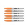 Sharpie Marqueurs permanents Pointe fine | Orange | 6 comptes