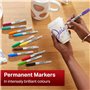 Sharpie Marqueurs permanents Pointe fine pour des détails audacieux | Couleurs standard assorties | Couleurs pastel | 2x 4 marqu