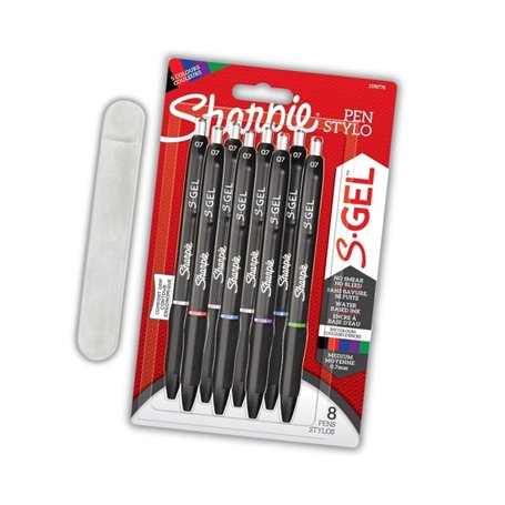 Sharpie S-Gel Lot de 8 stylos gel à pointe moyenne (0