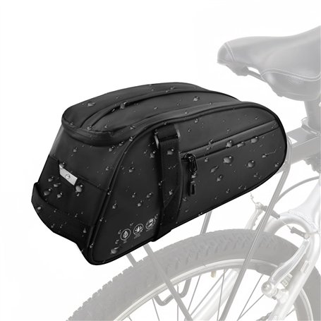 Samlonge Sacoche Velo 3 en 1 Sacoche Velo Porte Bagage Arriere étanche Sac Velo avec Poignée et Bandoulière Sac à Dos Sacoche de