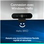 Logitech Brio 4K webcam, appels vidéo, micro anti-parasite, correction automatique de l’éclairage HD,pour Microsoft Teams, Zoom,